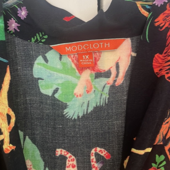 Modcloth Jungle Print Romper - Picture 2 of 4